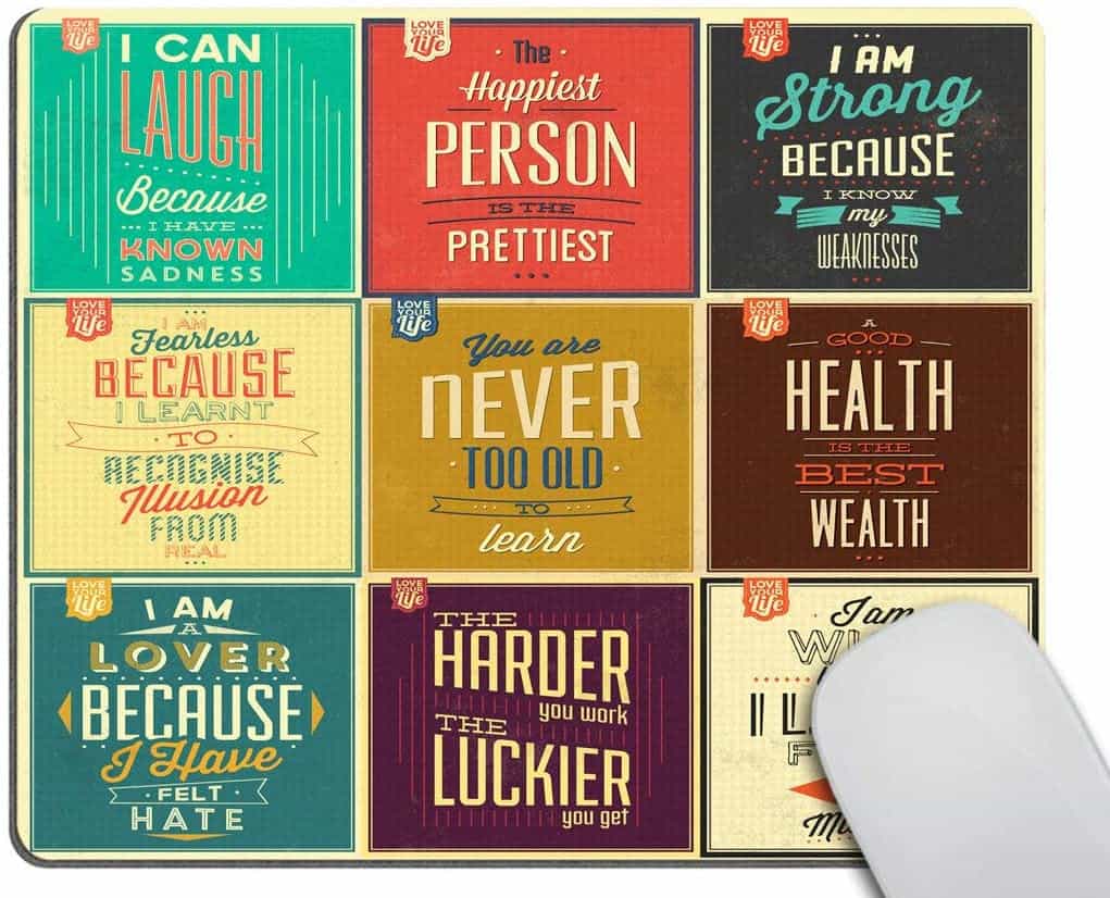 Quoted Mouse Pad, Affordable Cool Office Supplies 