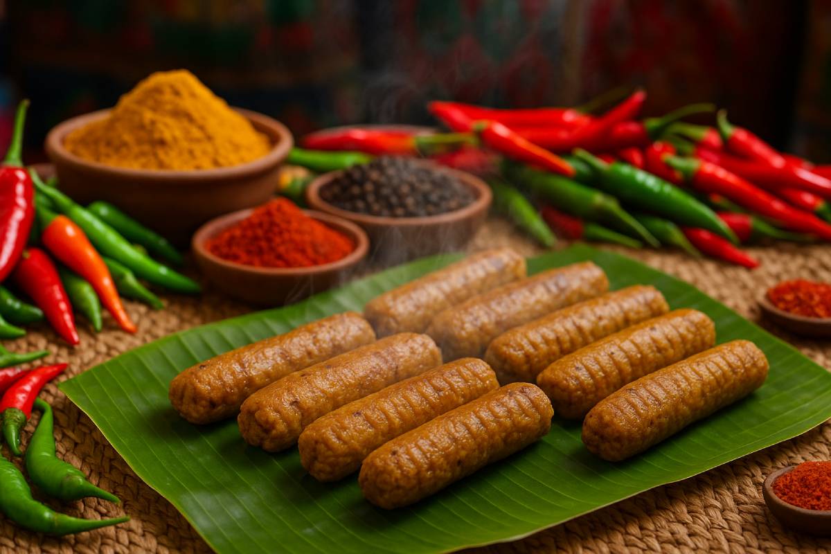 How To Make Veg Sausage Without Machine | Bhutanese Juma Recipe - Viral ...