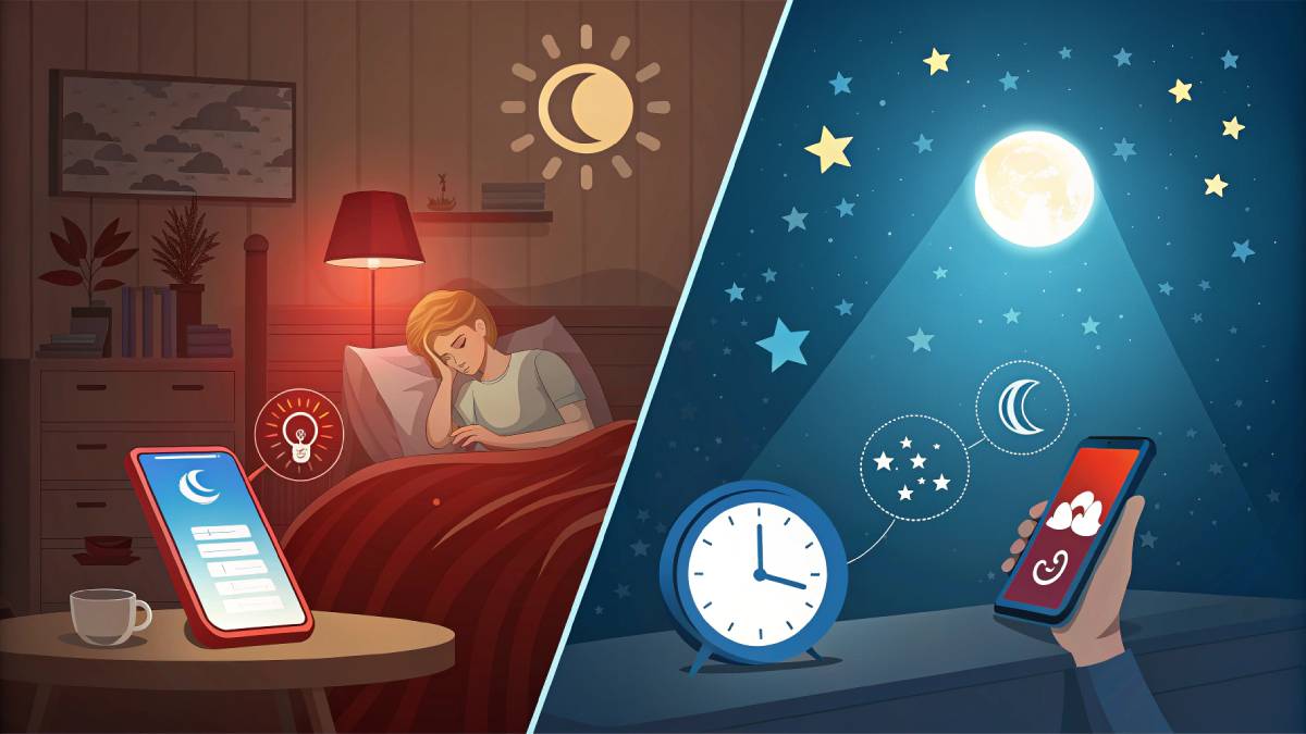 Analyzing Red Light vs Blue Light for Sleep Health