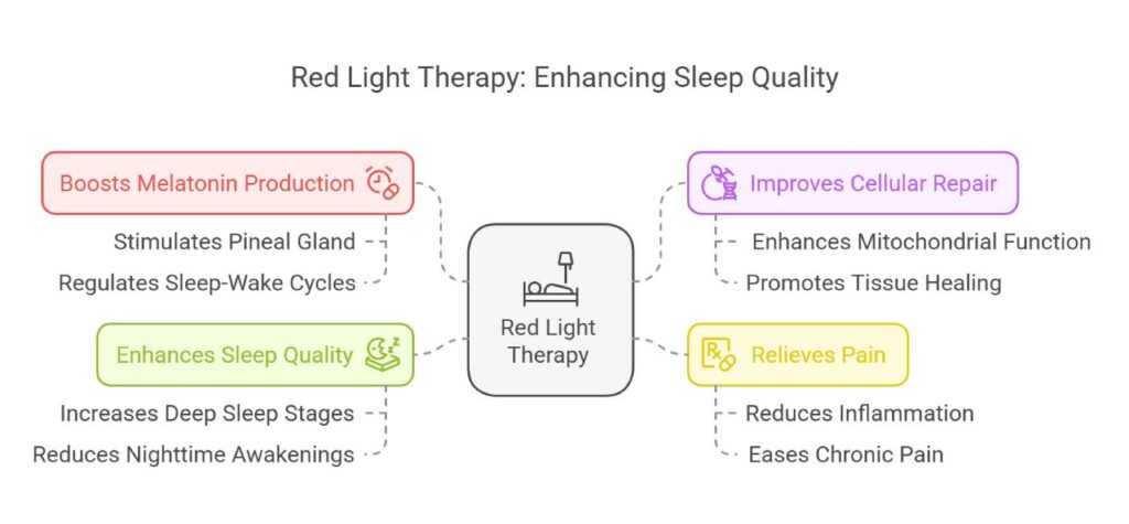 The Benefits of Red Light Therapy for Sleep Infograph