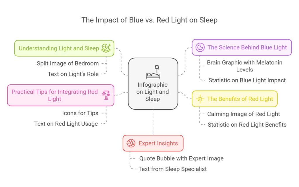 The Impact of Blue vs. Red Light on Sleep
