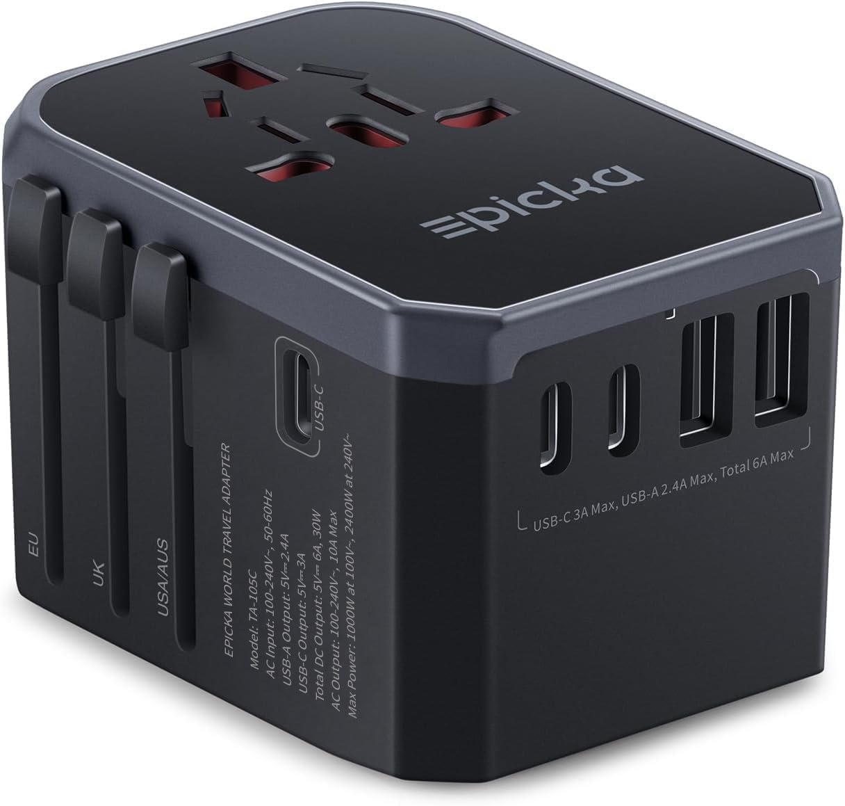 EPICKA Universal Travel Adapter: Your Ultimate Travel Charger Unleashed!