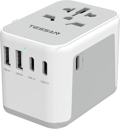TESSAN Universal Travel Adapter: Your Passport to Hassle-Free Charging!
