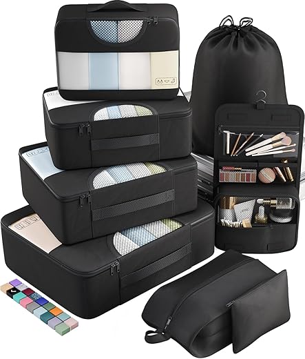 Veken 8 Set Packing Cubes: YOUR Must-Have Travel Companion!