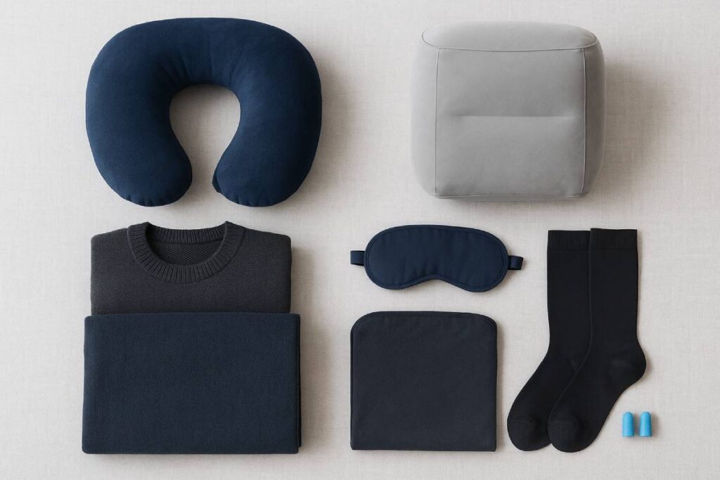 Visual Aid: Flat-Lay Photo of Comfort Kit