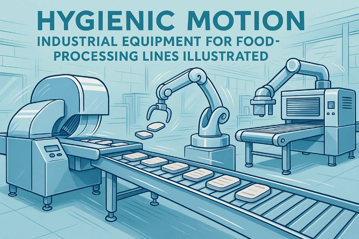 Hygienic Motion: Industrial Equipment for Food‑Processing Lines Illustrated
