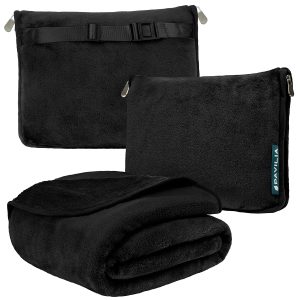 PAVILIA 2-in-1 Travel Blanket Pillow Review — Cozy & Compact