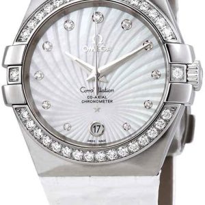 Omega Constellation Co-Axial Automatic Chronometer Diamond White Mother of Pearl Dial Ladies Watch 123.18.35.20.55.001 review: chronometer accuracy in a Swiss luxury watch
