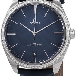 Omega De Ville Tresor Diamond Blue Dial Men's Watch 435.18.40.21.03.001 review: luxury dress watch