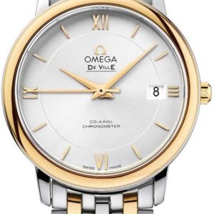 Omega DeVille Prestige Stainless Steel and 18kt Yellow Gold Silver Dial Unisex Watch 42420372002001 review: luxury watch precision timekeeping