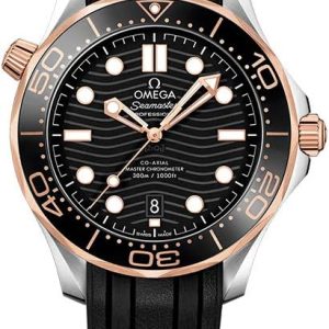 Omega Seamaster Automatic Steel & 18kt Sedna Gold Black Dial Men's Watch 210.22.42.20.01.002 review: 300m water resistance, luxury dive watch