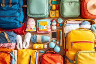 organizing kids’ travel bags