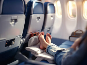 travel footrests for airplanes