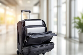 carry-on luggage with laptop compartment