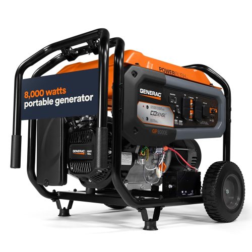 Generac 8,000W Gas Portable Generator Electric Start