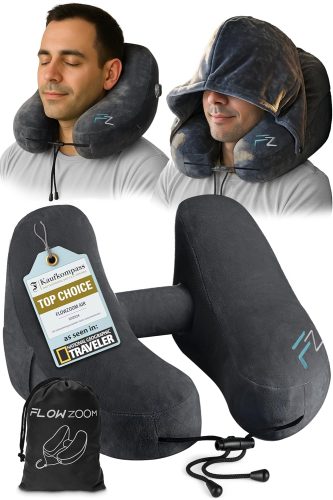 Hooded H‑Shape Inflatable Neck Pillow — Quick Review