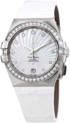 Omega Constellation Co-Axial Automatic Chronometer Diamond White Mother of Pearl Dial Ladies Watch 123.18.35.20.55.001 review: chronometer accuracy in a Swiss luxury watch