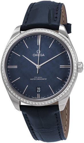 Omega De Ville Tresor Diamond Blue Dial Men’s Watch 435.18.40.21.03.001 review: luxury dress watch