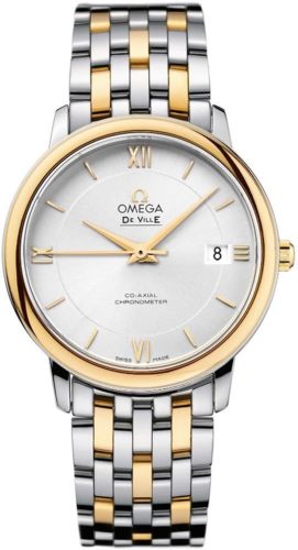 Omega DeVille Prestige Stainless Steel and 18kt Yellow Gold Silver Dial Unisex Watch 42420372002001 review: luxury watch precision timekeeping